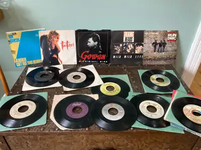 Vintage 45 Vinyl Records Rolling Stones Tina Turner Run DMC, View more