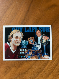 Guy LaFleur Signed 1991 Score Card #292