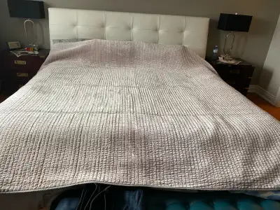 Queen Dovet Cover  Beautiful Velvet Silver Grey, View more