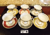 TEACUP and SAUCER collection - Fine Bone China - 30$ TASSE À TH