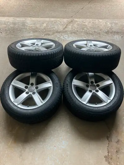 4 Goodyear UltraGrip winter tires, 215/55R16, in excellent condition (used less than 1 season), on A...
