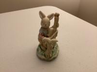 EASTER #1 Vintage Albert E. Price Porcelain Bunny Playing Cello