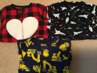 3T- 3 pack boys warm / blankets footed sleepers $8
