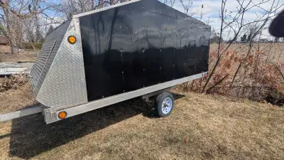 Single, aluminum, tilt trailer for sale. Can be used for ATV or snowmobile. Great condition, has 4 i...