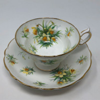 Hammersley Daffodil Wide Mouth Teacup and Saucer