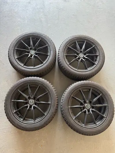 Selling a set of 17” winter tires on rims. Rims dont have curb rash but have some knicks here and th...