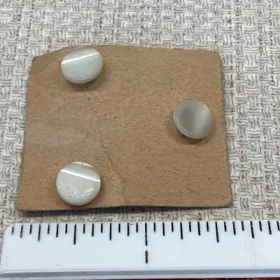 3 Vintage White 1⁄4" Dress / Blouse Buttons, View more