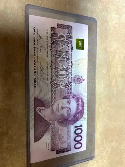 1988 Canadian $1000 bill, View more