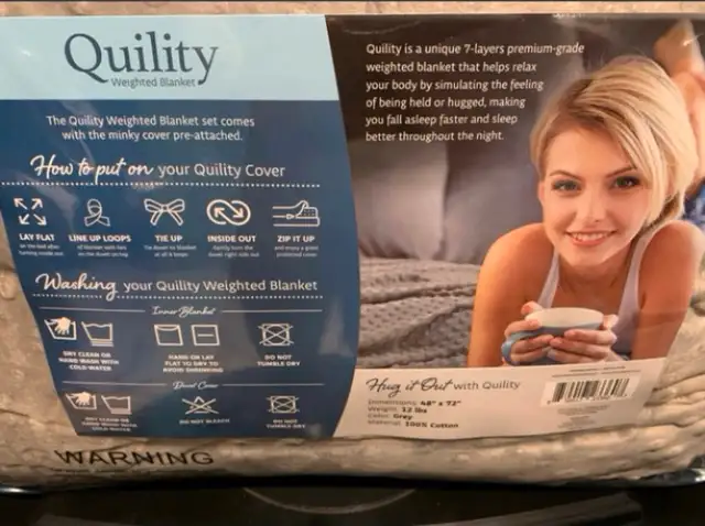 Quility 12LB Weighted Blanket63234577888003127