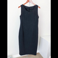 NEW Women's Charcoal Grey Sleeveless Midi Pencil Dress (Size L)
