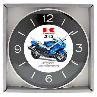 Brand new boxed wall clock approximately 10 inches in diameter featuring Custom designed artwork. Cl...