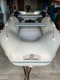 Inflatable boat with trailer and motor