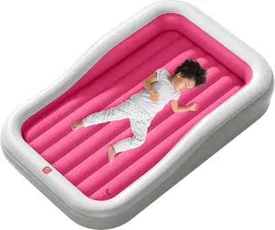 QPAU Toddler Travel Bed – Inflatable Kids Mattress with Built, View more
