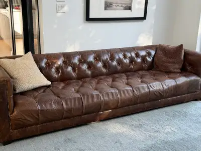 RH Savoy Leather Sofa, View more