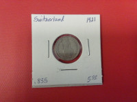 1921      Switzerland 1/2   Fr coin