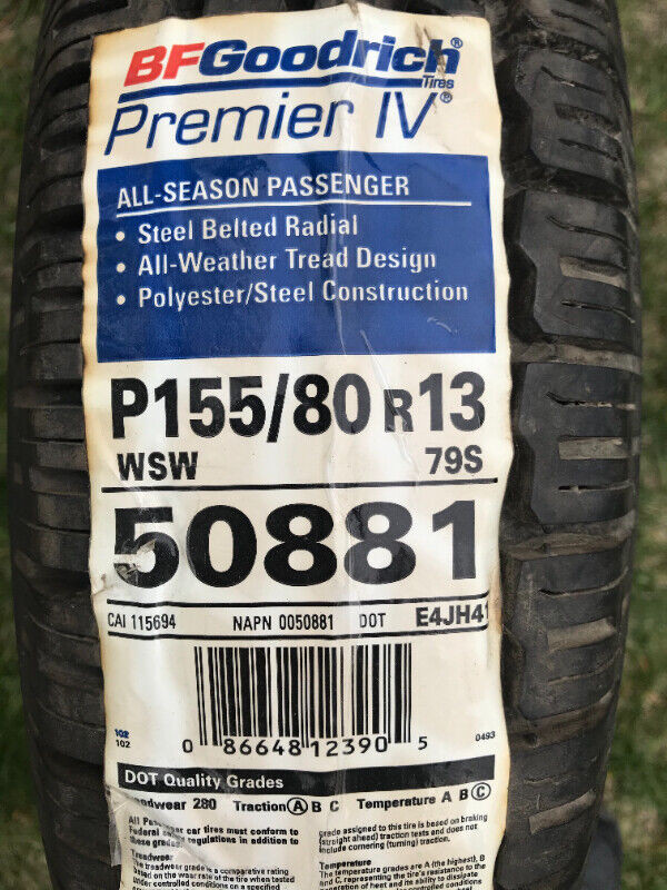 P155/80r 13  BF Goodrich Premier 1V in Tires & Rims in Lethbridge - Image 3