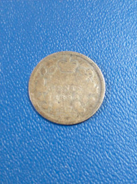 1898 Canada five cent Victoria .925 silver coin, poor condition