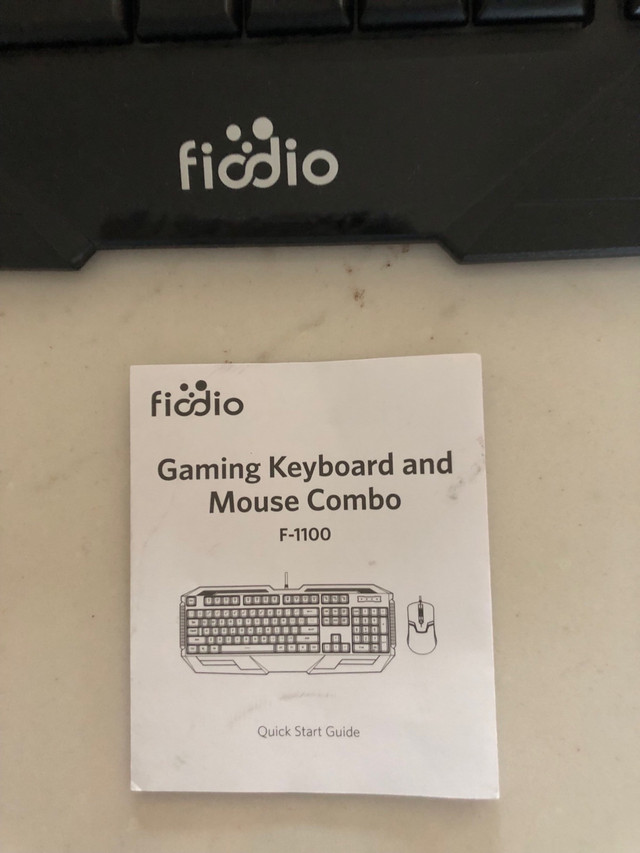 Ficdio Gaming Keyboard and Mouse  Combo  F-100 in Mice, Keyboards & Webcams in Windsor Region - Image 4