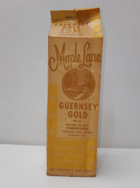 Vintage Maple Lane Guernsey Gold Kitchener Waterloo Milk Carton