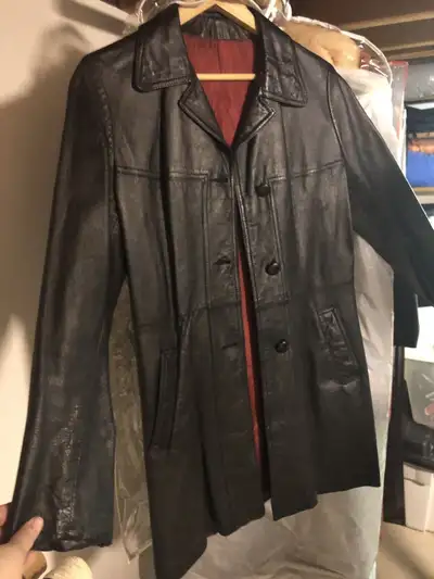 Black fitted vintage leather, View more