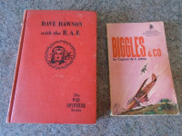 vintage adventure books - Biggles - Dave Dawson