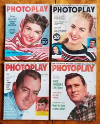 3 1956 1 1957 Photoplay Magazine Issues Great shape for age.