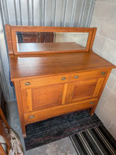 Tiger Wood Breakfast Hutch, View more