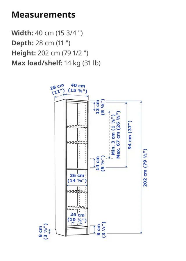 IKEA Billy Bookcase White in Bookcases & Shelving Units in Gatineau - Image 6