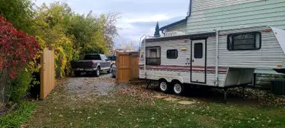 Good shape. Great deal. Needs a toilet however comes with a Porto potty. Roof has small leak. I have...