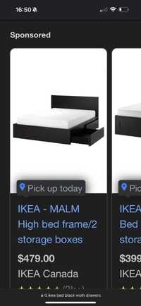 IKEA -MALM queen sixe bed
