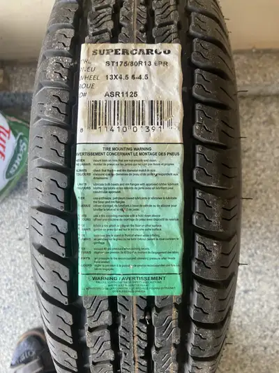 ST175/80R13 5 spoke rim never been on a trailer