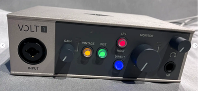 VE6LK is selling a Volt 1 USB Recording studio and audio interface. Comes with 120V to 5V power supp...