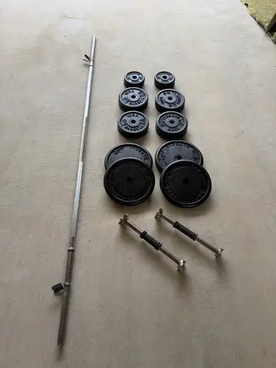 Barbell, Dumbbells, Weights 235lbs, View more