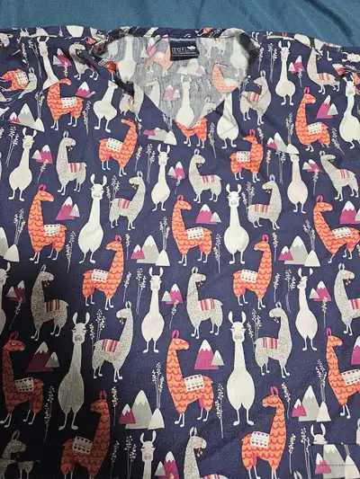Llama scrub top, View more