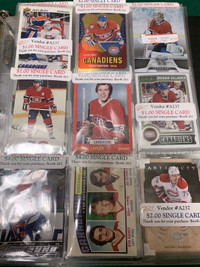 Montreal Canadiens HOCKEY CARDS BINDER Antique Mall Booth 263 