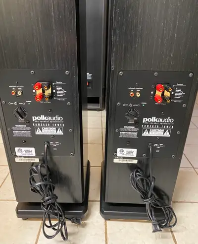 POLKAUDIO W/BUILT IN SUBWOOFERS TOWER SPEAKERS , View more