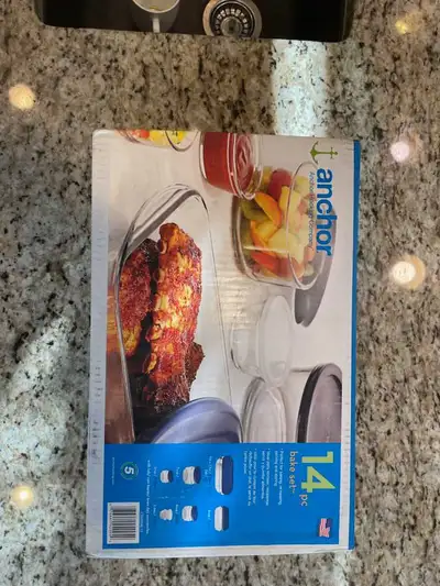 New Anchor 14 pc Glass Bake Storage Set, View more