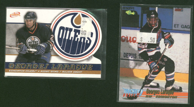 4 Georges Laraque Cards Oilers in Arts & Collectibles in Ottawa