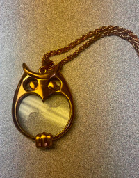 Copper Owl Pendant Necklace