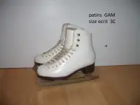 patins pro artstiques  GAM  -- size 3C fille  figure skates.