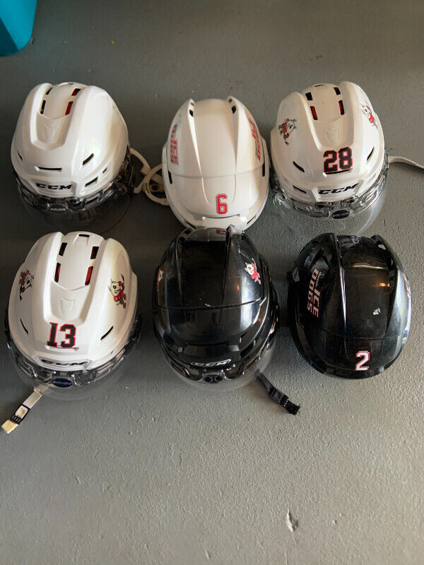 Game worn game used Niagara Ice dogs OHL  helmets in Golf in St. Catharines - Image 2