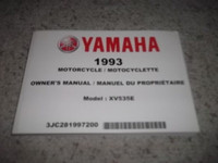 1993 Yamaha XV535E  Owner's Manual  English and French