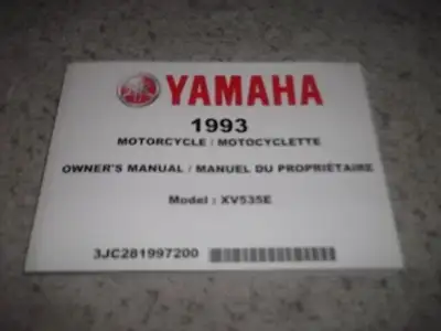 For sale: 1993 Yamaha XV535E Owner's Manual in very good condition..... This book has both the Engli...