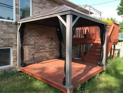 WINDSOR ESSEX COUNTY 10’ x 10’  10ft x 10ft METAL HARDTOP GAZEBO in Patio & Garden Furniture in Windsor Region - Image 2