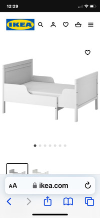2 (black&white) IKEA sundvik bed frame with slatted base