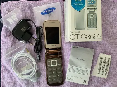 Brand New Samsung GT-C3592 Flip Dual-SIM Factory Phone Unlocked, View more