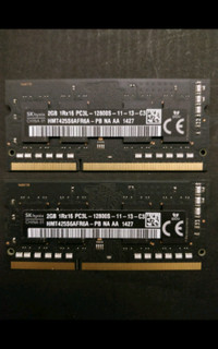 Apple Mac 4GB (2GBx2) RAM SK Hynix PC3L-12800 Laptop Memory 