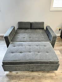 Brand New Fabric Sectional Sofa Sleeper Bed Elegant Grey In Sale