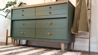 Refinished green dresser 