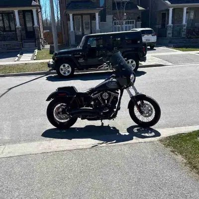 2017 Dyna with rare two tone denim grey/black paint. Almost new condition. Selling to upgrade. Bike...